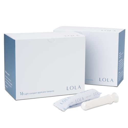 LOLA Light Organic Cotton Tampons, 32 Count - Light Non-Toxic Tampons, Period Feminine Hygiene Products, HSA FSA Approved Products Feminine Care - Image 1