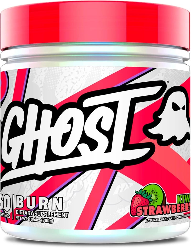 Ghost مسحوق إدارة الوزن GHOST Burn بنكهة الكيوي والفراولة 60 حصة دعم الأيض والطاقة للرجال والنساء كافيين طبيعي L-Carnitine L-Tyrosine خالي من السكر نباتي - Image 1