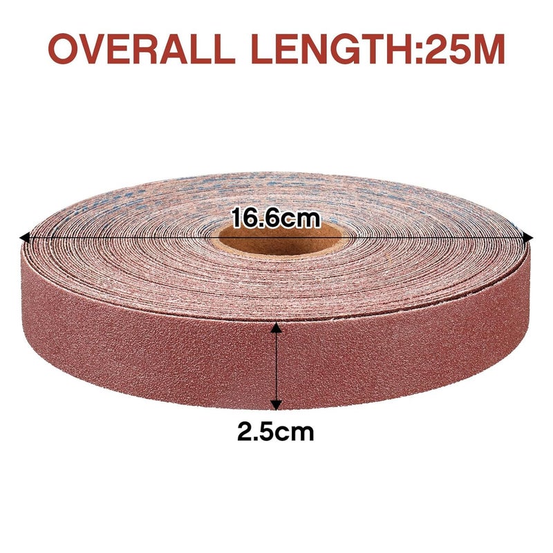 Shineboc Emery Cloth Roll 120 Grit Continuous Sandpaper Roll 1"" X 85 Feet Sandpaper Roll For Wood Furniture Finishing Metal Sanding Automotive Polishing - Image 2