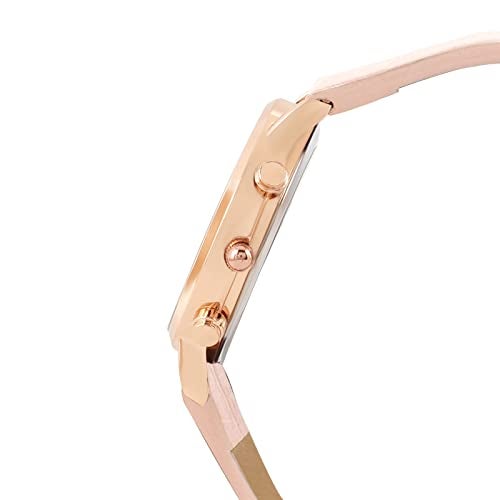 Joker & Witch Boston 33mm White Dial 16mm Pink Faux Leather Watch for Women - Image 3