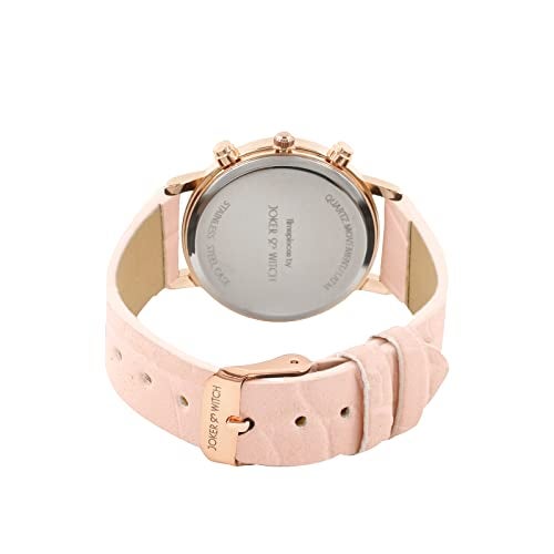 Joker & Witch Boston 33mm White Dial 16mm Pink Faux Leather Watch for Women - Image 4