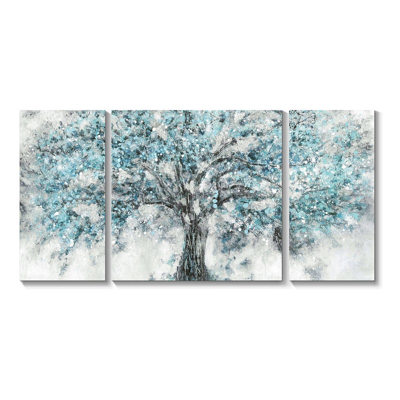 TAR TAR STUDIO Abstract Tree Canvas Wall Art: Maple Blossom Artwork Picture Painting on Canvas for Living Room (Overall 48" W x 24" H, Multiple Sizes/Color) - Image 1