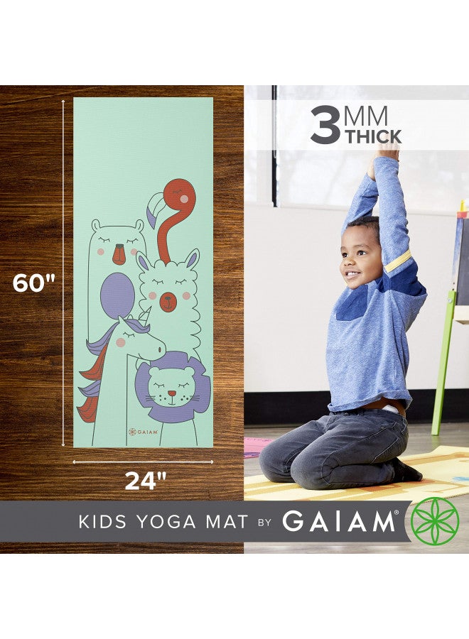Gaiam Kids Yoga Mat Exercise Mat, Yoga for Kids with Fun Prints - Playtime for Babies, Active & Calm Toddlers and Young Children (60" L x 24" W x 3mm Thick) - Image 3