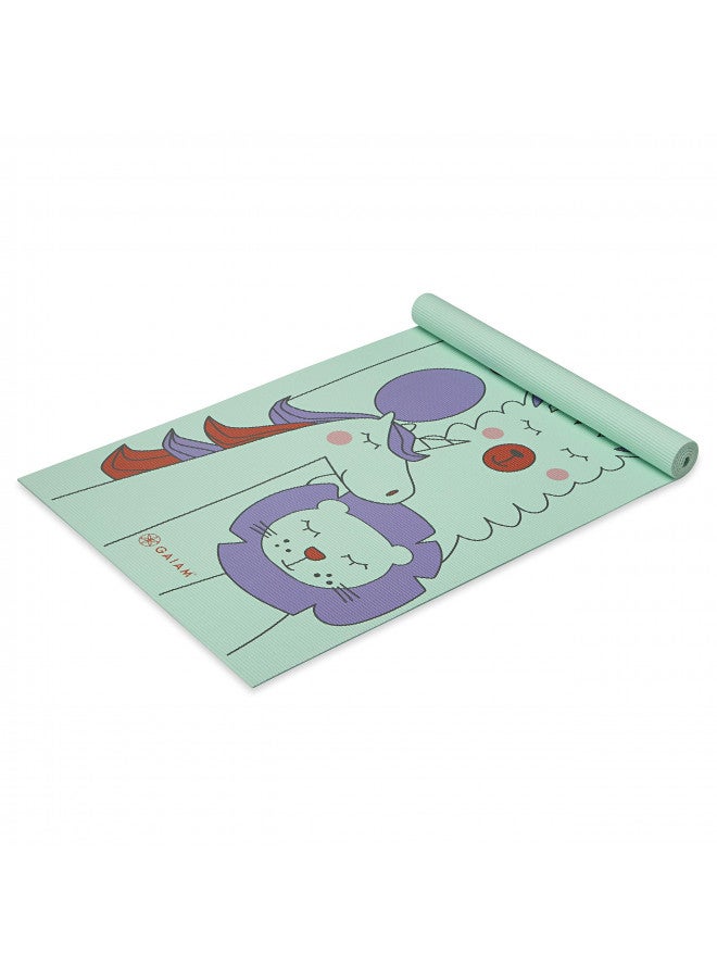 Gaiam Kids Yoga Mat Exercise Mat, Yoga for Kids with Fun Prints - Playtime for Babies, Active & Calm Toddlers and Young Children (60" L x 24" W x 3mm Thick) - Image 1