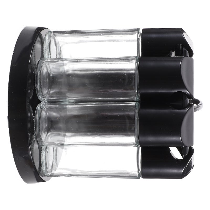 1 Set 360-Degree Rotating Spice Holder Kitchen Barbecue Seasoning Bottles Cruets - Image 1