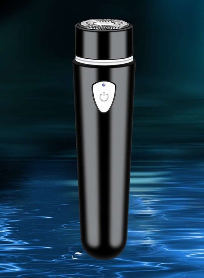 في هونج ماكينة حلاقة كهربائية صغيرة محمولة للرجال، تصميم جيب لاسلكي مقاوم للماء، قابلة للشحن عبر USB، تقنية شفرة دوارة للحلاقة الرطبة والجافة، استخدام يومي وسفر ، (لون عشوائي) - Image 2
