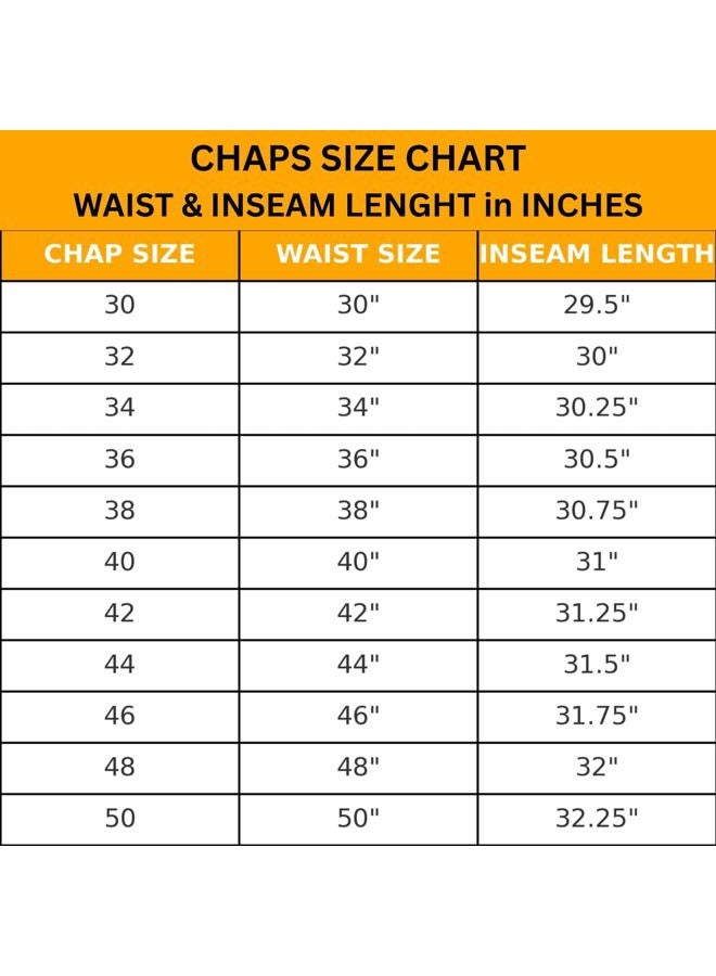 BYKR Leather Motorcycle Chaps for Men & Women Overpants Cowboy Riding Biker Vintage Chap Pants Adjustable Waist & Length (Black, 36 Inch) - Image 3