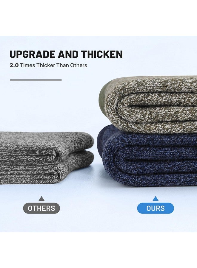 SIMIYA 5 Pairs Merino Wool Socks for Men, Super Thick Hiking Thermal Socks for Cold Weather - Image 3