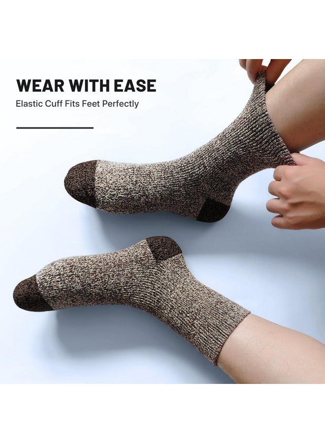 SIMIYA 5 Pairs Merino Wool Socks for Men, Super Thick Hiking Thermal Socks for Cold Weather - Image 5