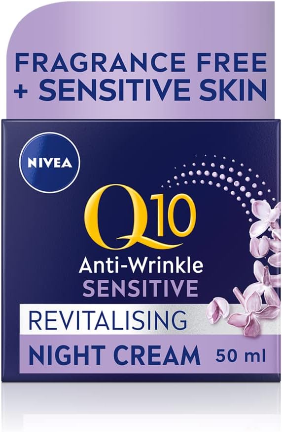 Nivea كريم نيفيا Q10 المضاد للتجاعيد للبشرة الحساسة - كريم ليلي 50 مل - Image 1