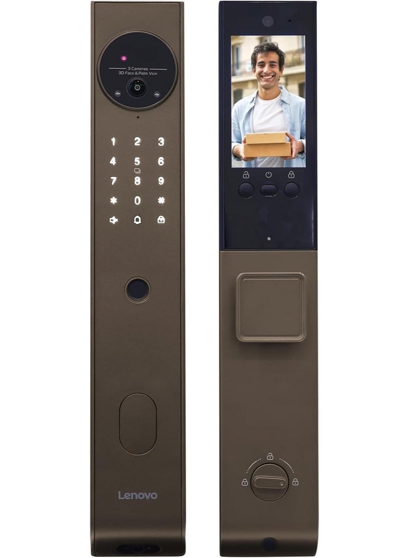 Lenovo Smart Door Lock X6F – Fingerprint, Password, Card & App Unlock – Advanced Security with Sleek Touchscreen - Image 2