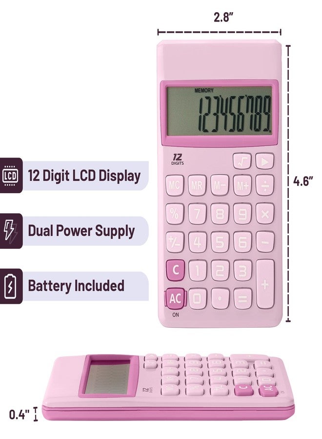 Mr. Pen- Standard Function Calculator, 12Digits, Small Calculator, Purple Small Calculator, Pocket Calculator, Simple Calculator, Basic Office Calculators, Small Handheld Calculator - Image 2