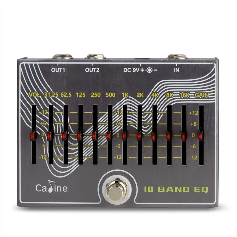 Caline CP81 10 Band EQ Guitar Effect Pedal V30 Use 500mA Power Supply Not Included