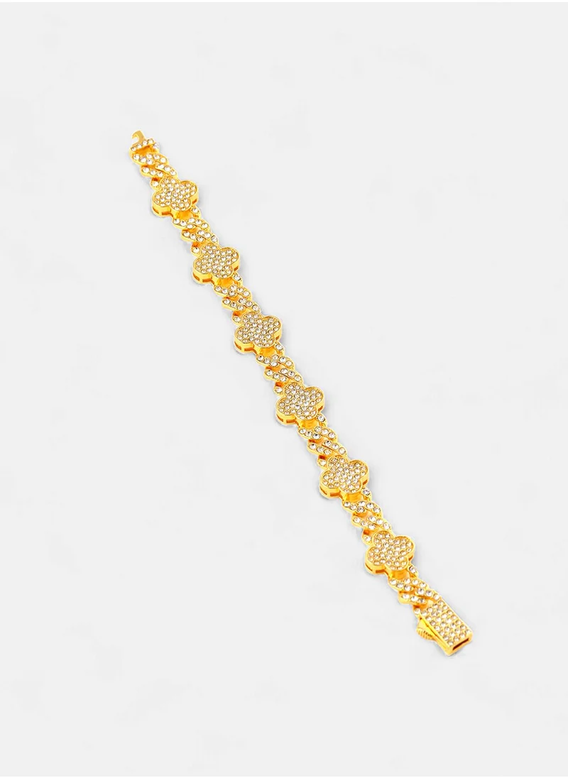 SOHI Artificial Stones Wraparound Bracelet