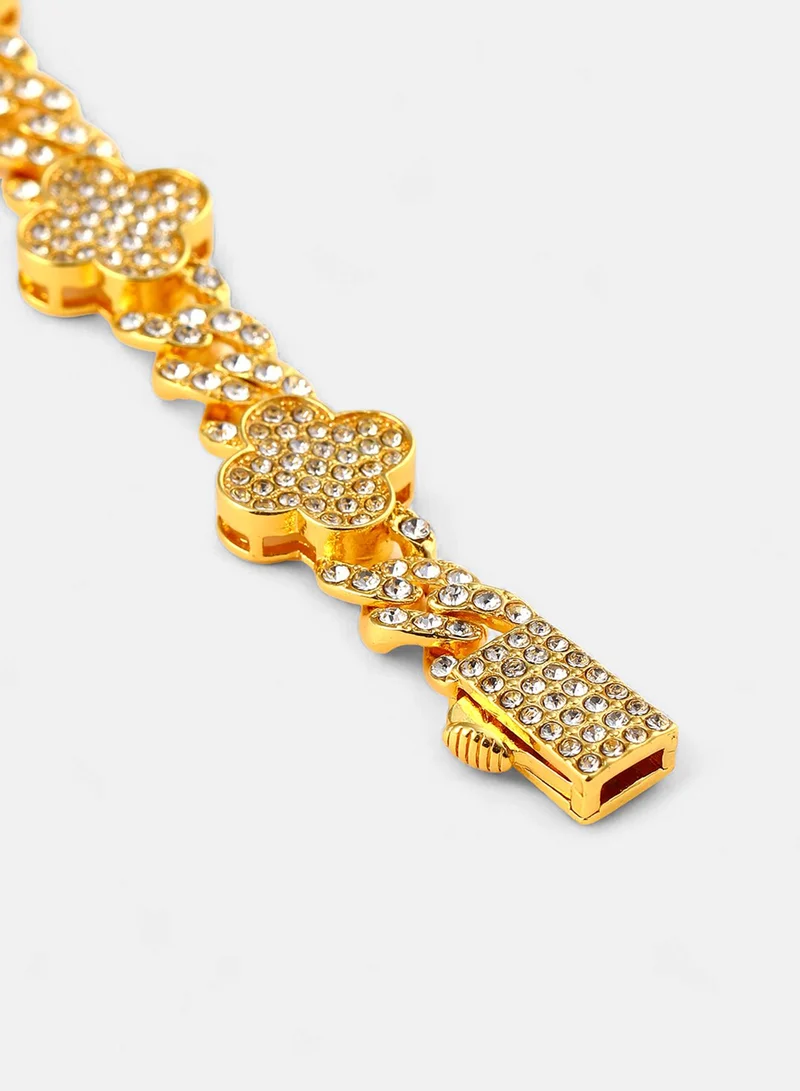 SOHI Stones Wraparound Artificial Bracelet Jewellery
