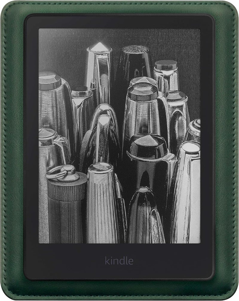 كومفيابل غطاء مقاس 6-6.8 بوصة من الجلد لقارئ الكتب الإلكترونية المتوافق مع Kindle Paperwhite للجيل 11-10، 2021-2019 / غطاء Kindle مقاس 6.8 بوصة للجيل 11 / غطاء Kindle Paperwhite Signature Edition، أخضر - Image 4