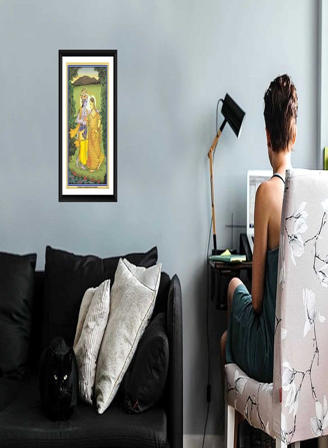 ZIG-ZAG zig zag PICHWAI Painting Picture Framed Size Medium Wall Mount (13.5x9.5, Radha and Krishna) - Image 5