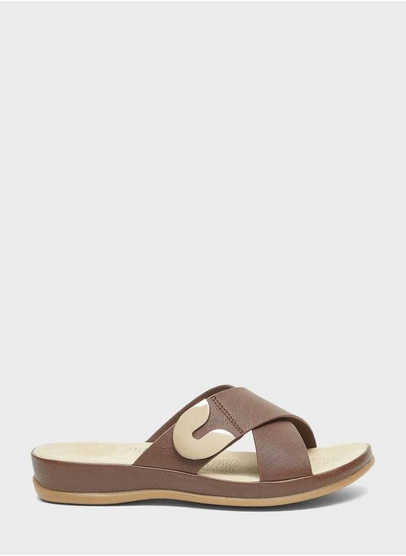 Le Confort X Strap Wedge Sandals