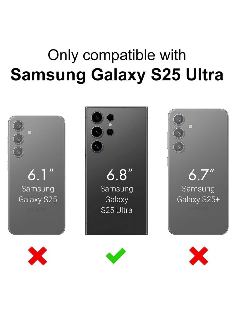 Fuxin Samsung Galaxy S25 Ultra Rotating Metal Ring Case with Kickstand - Shockproof Matte Finish Anti-Fingerprint Magnetic Car Mount  Cover - Image 2