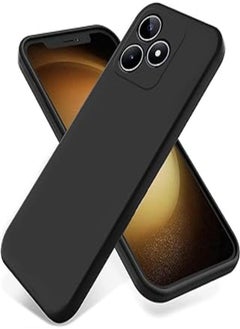 Generic Silicone Case High Quality Padded Inside with Camera Protection Compatible with Oppo Realme C53 (Black) 