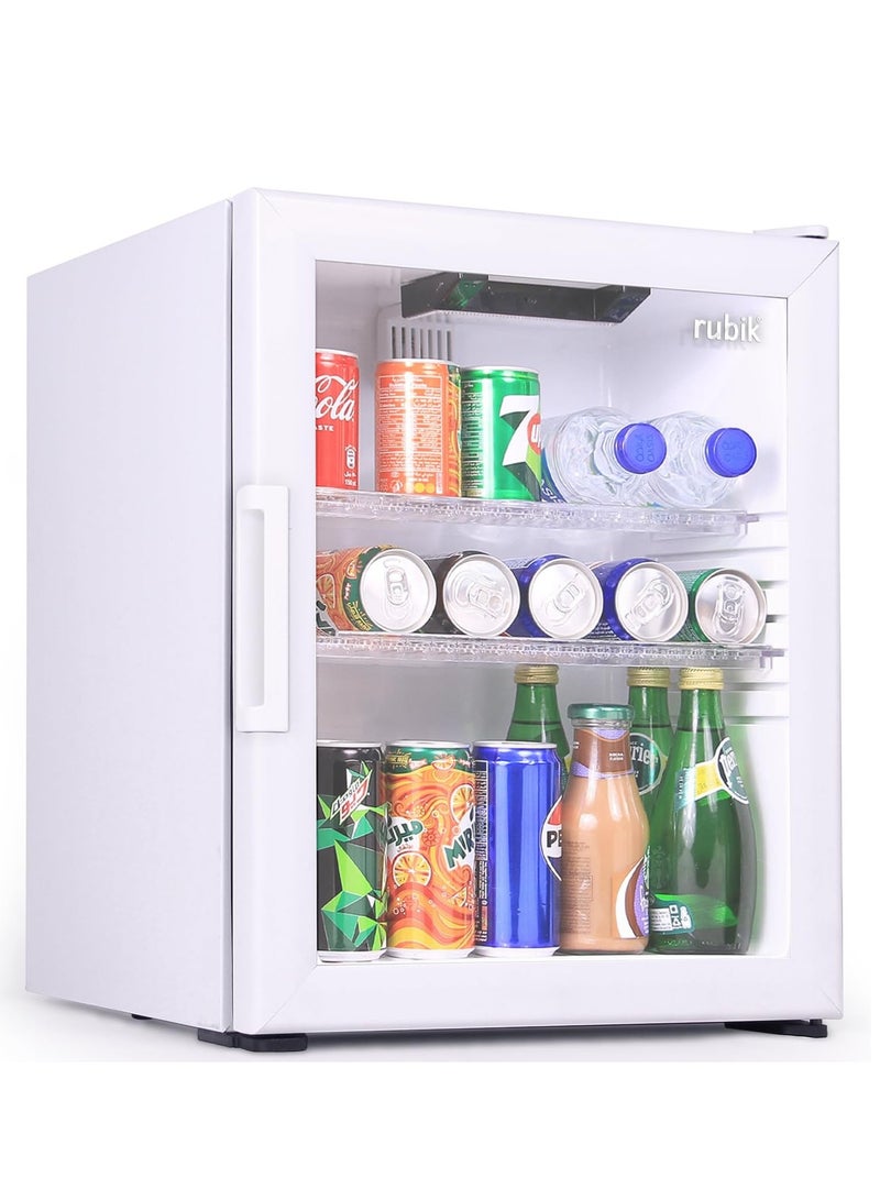 Rubik Glass Door Inverter Compressor Minibar, 5 Years Warranty, Made in Türkiye, RMB-40IC, White  - Image 1