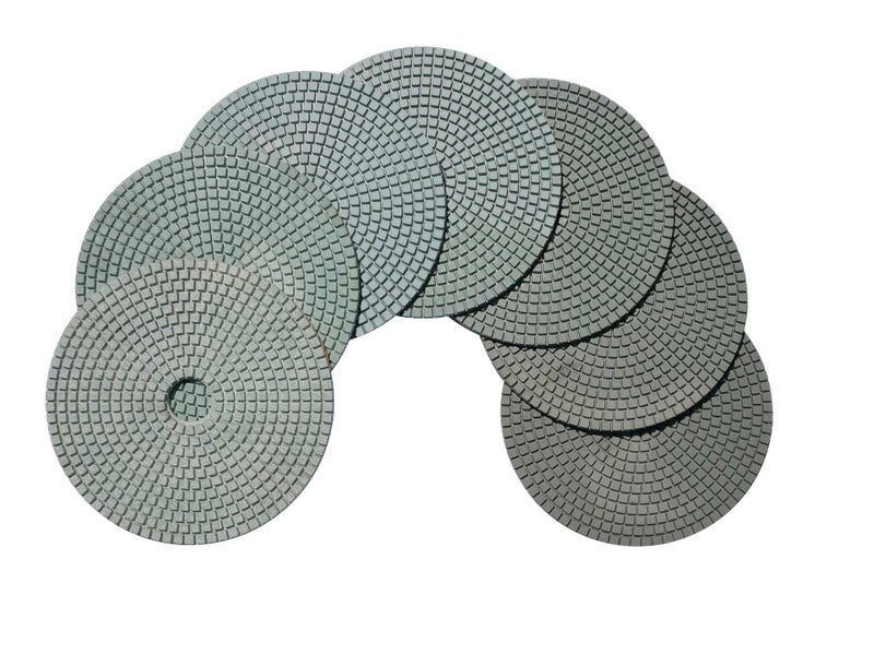 Stadea PPW266B Diamond Polishing Pads 7 Inch Set For Marble Concrete Stones Terrazzo Granite Floor Polishing