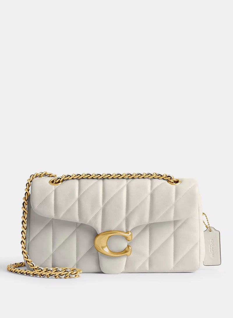 coachoutlet Coach Tabby Shoulder Bag 26 With Pillow Quilting, Women's Shoulder Bag, Women's Tote Bag, Women's Hand Bag,Women's Cross Body Bag, Women's Wallet, Women's Travel Bag, White-Gold-26cm - Image 1