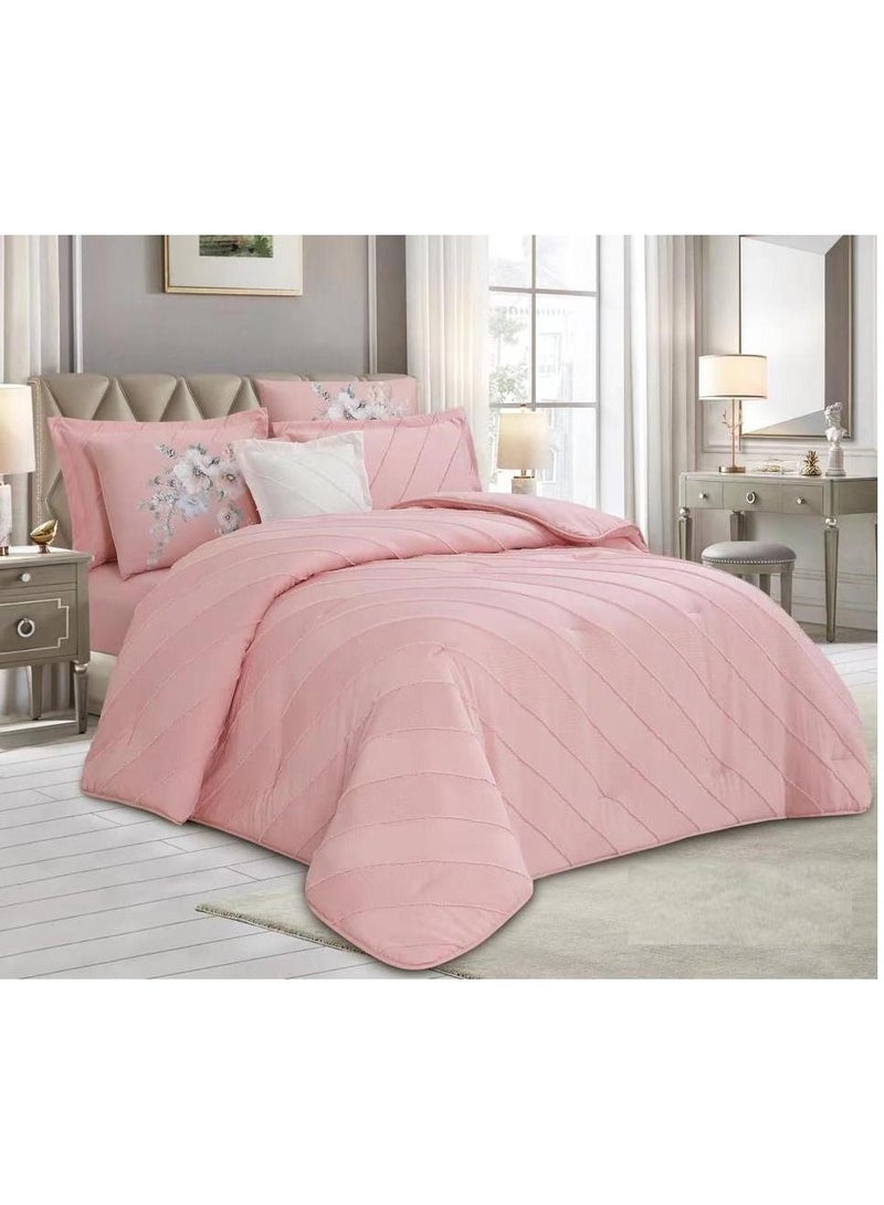 أورز طقم لحاف من اورز بنقشه الزهور7قطع مقاس كنج نفرين ,Twinkle-05 - Image 3