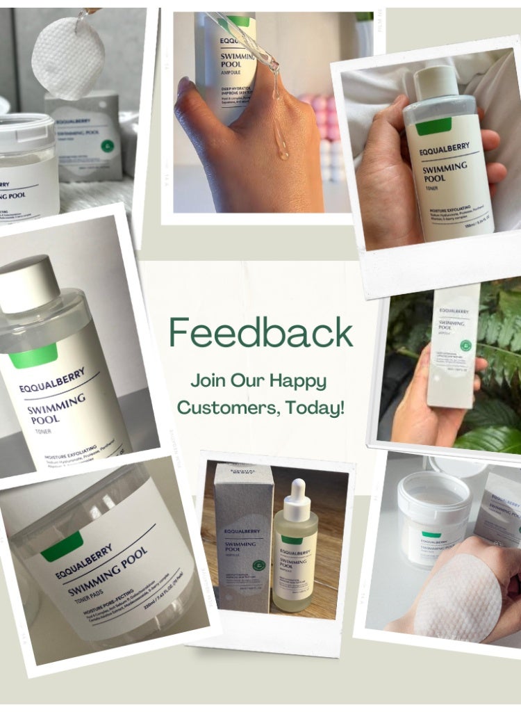 إيكوالبيري جفاف البشرة وخشونة الملمس – مجموعة إيكوالبيري سويمينغ بول بالتونر والأمبول وبادز التونر للترطيب العميق - Image 3