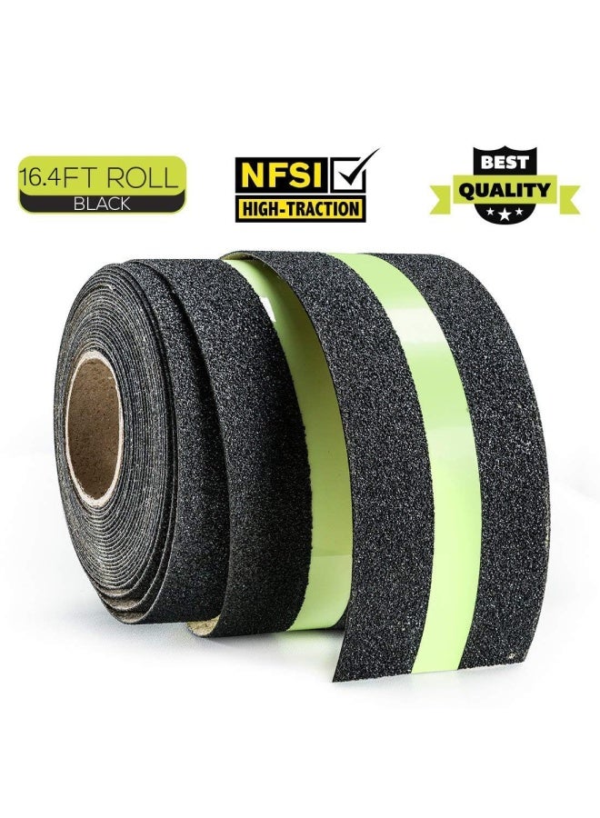 Anti Slip Grip Tape Non Slip Traction Tapes With Glow In The Dark Reduce The Risk Of Slipping For Indoor Or Outdoor Stair Tread Step And Other Slippery Surfaces Keeps You Safe 2 Inch X 16.4 Foot  - Image 4