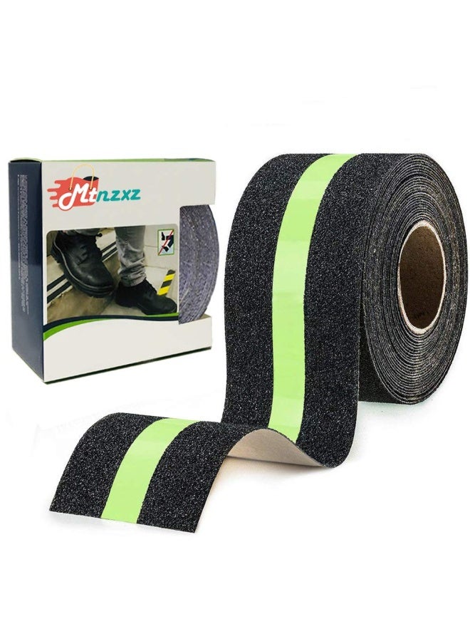 Anti Slip Grip Tape Non Slip Traction Tapes With Glow In The Dark Reduce The Risk Of Slipping For Indoor Or Outdoor Stair Tread Step And Other Slippery Surfaces Keeps You Safe 2 Inch X 16.4 Foot  - Image 1