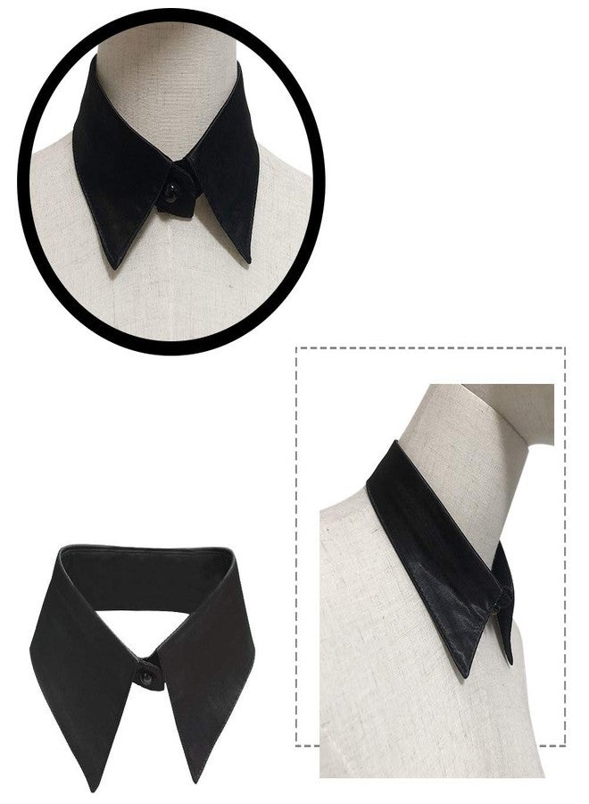 Joyci Women's Decorative Pointed Collar Lapel Choker Black False Collar for Sweater - Image 3