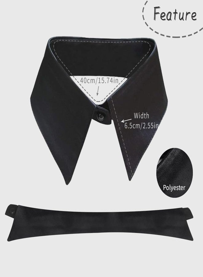 Joyci Women's Decorative Pointed Collar Lapel Choker Black False Collar for Sweater - Image 5