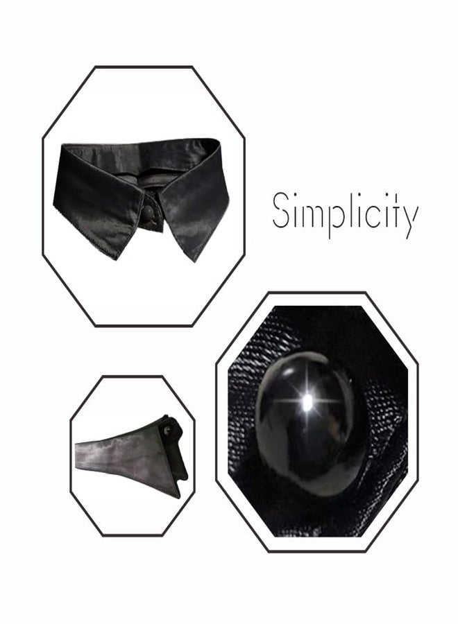 Joyci Women's Decorative Pointed Collar Lapel Choker Black False Collar for Sweater - Image 4