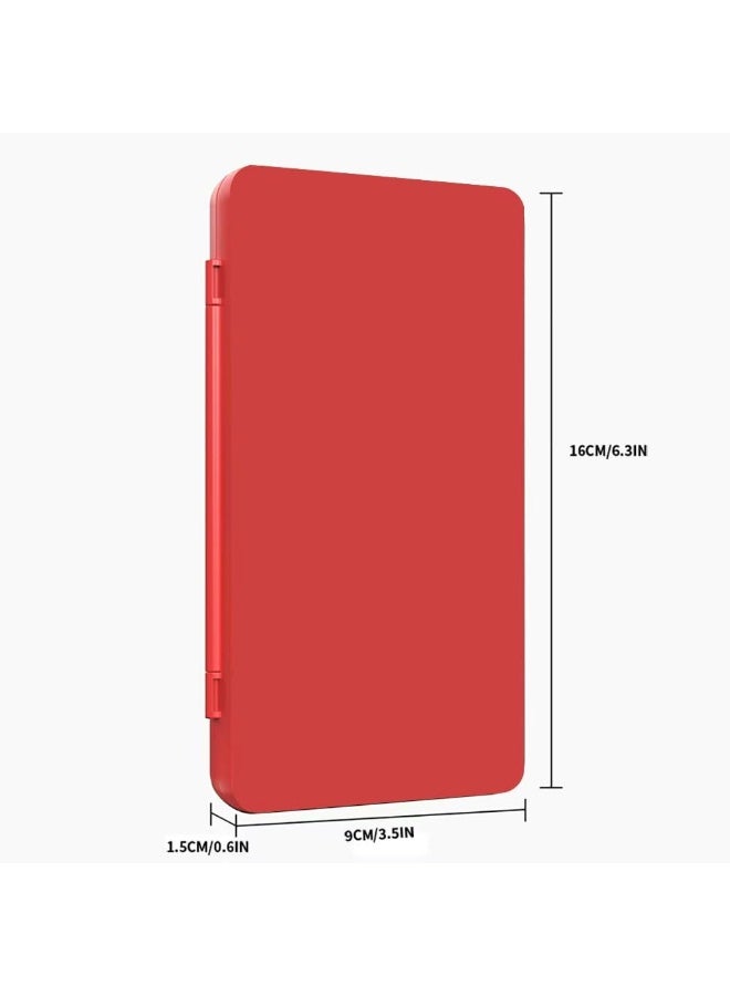 Switch Game Card Case for Switch 2 u0026 OLED u0026 Lite,Portable Memory Storage Holder with 24 Game Card Slots and 24 Micro SD Cards Slots for Easy carrying- Red - Image 3