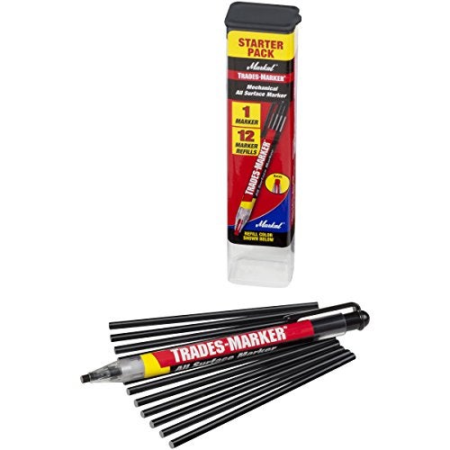 Markal 96133 Trades Marker (1 Holder, 12 Refills), Black - Image 1