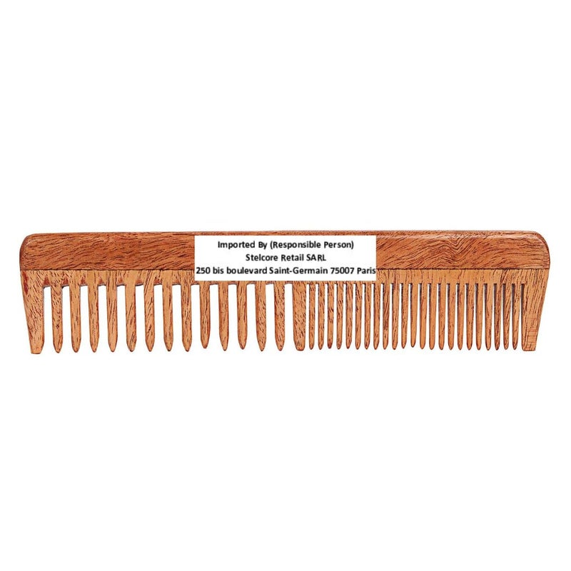 SVATV Handcrafted Neem wood Comb For Detangling Hair For Thick Curly And Wavy Hair Nonstatic And Ecofriendly With Wide Tooth For Grooming Hair Comb  N  78