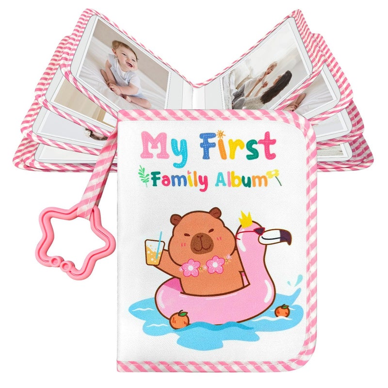 Jenlan Baby Photo Album My First Family Album Book Holds 17 4x6 Photos Soft Cloth Baby Memory Book for Newborn Toddlers Baby Shower Birthday Gifts Family Memory Keeper - Image 3