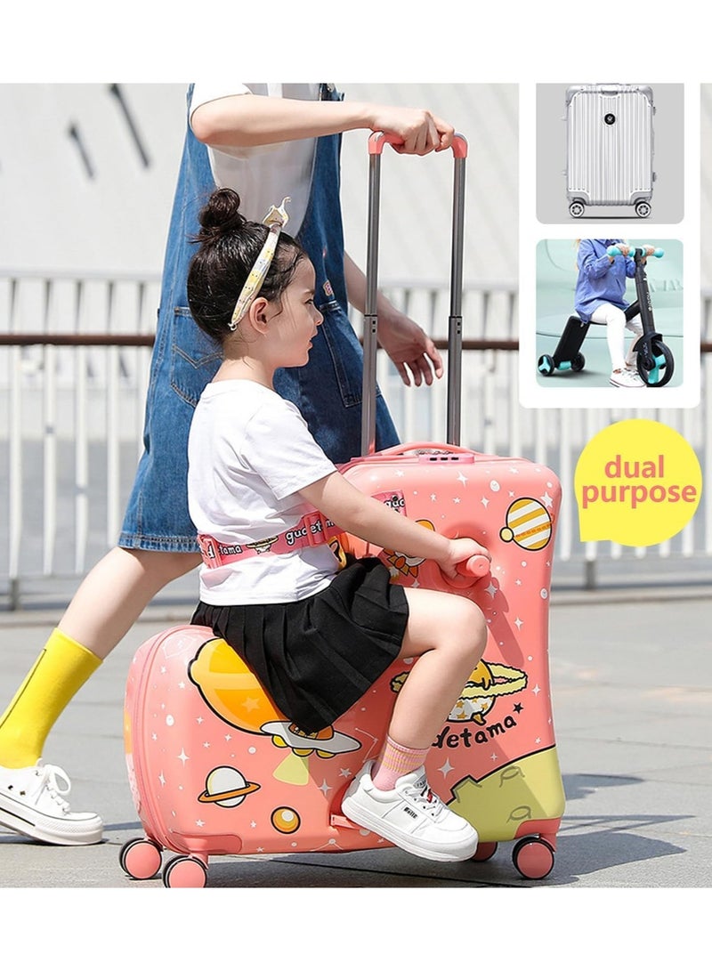 BLOOMING TIME Kids Luggage Traveling Ride-On Suitcase, Children's Unique Design Ride-On Luggage - Image 4