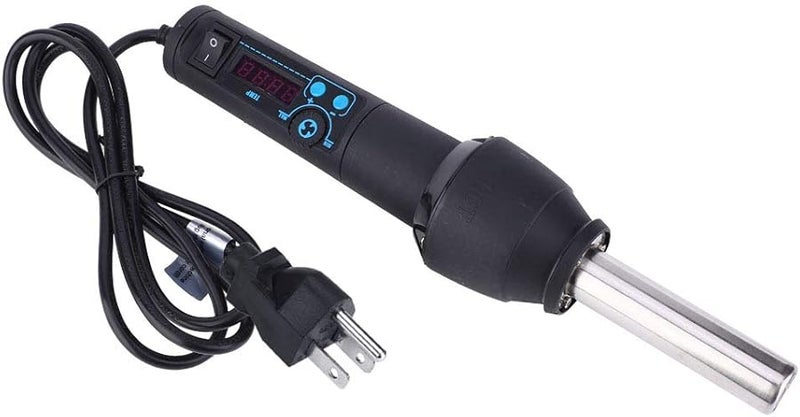 650 واط مسدس حرارة رقمي مع تحكم PID في درجة الحرارة 8 فوهات حامل 100-480 درجة مئوية قابل للتعديل - Image 4