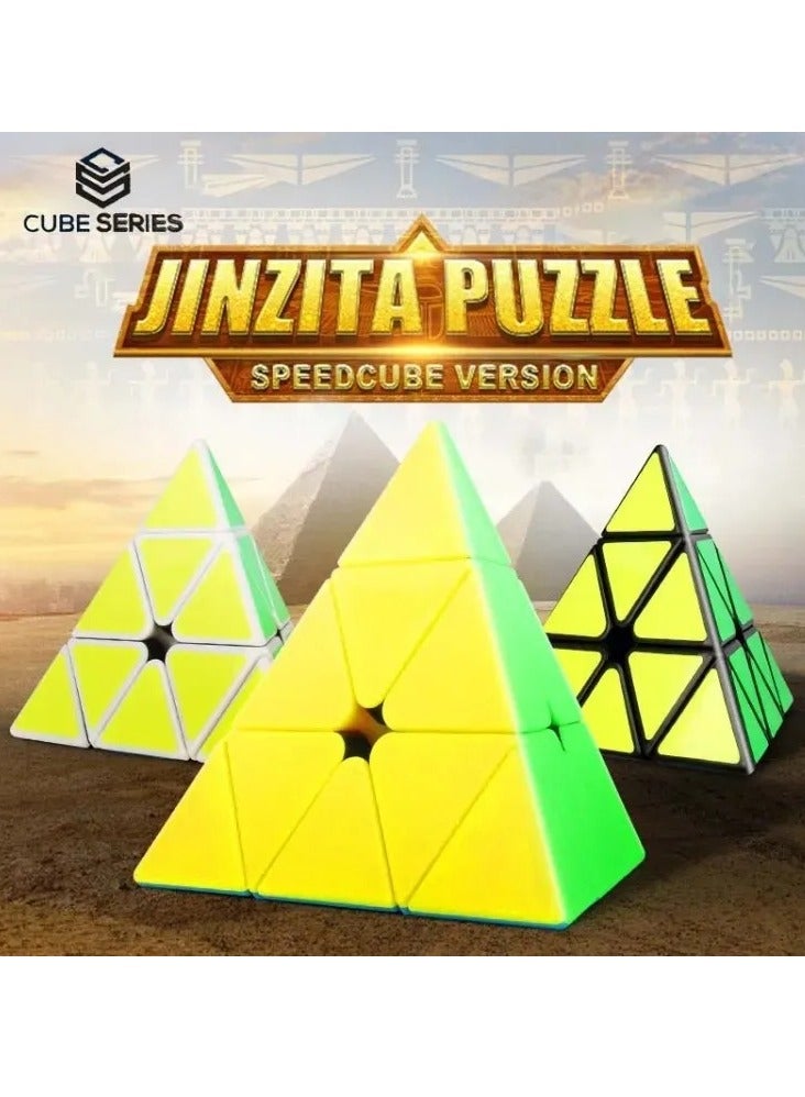 3x3x3 Triangle Pyramid Speed Magic Square Professional Magic Game Colorful Educational Toys For Kids Intelligence Development - Image 1