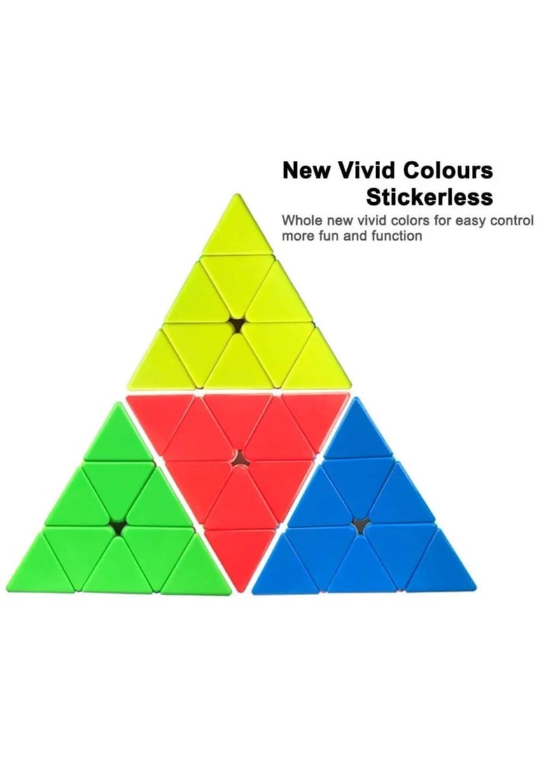 3x3x3 Triangle Pyramid Speed Magic Square Professional Magic Game Colorful Educational Toys For Kids Intelligence Development - Image 3