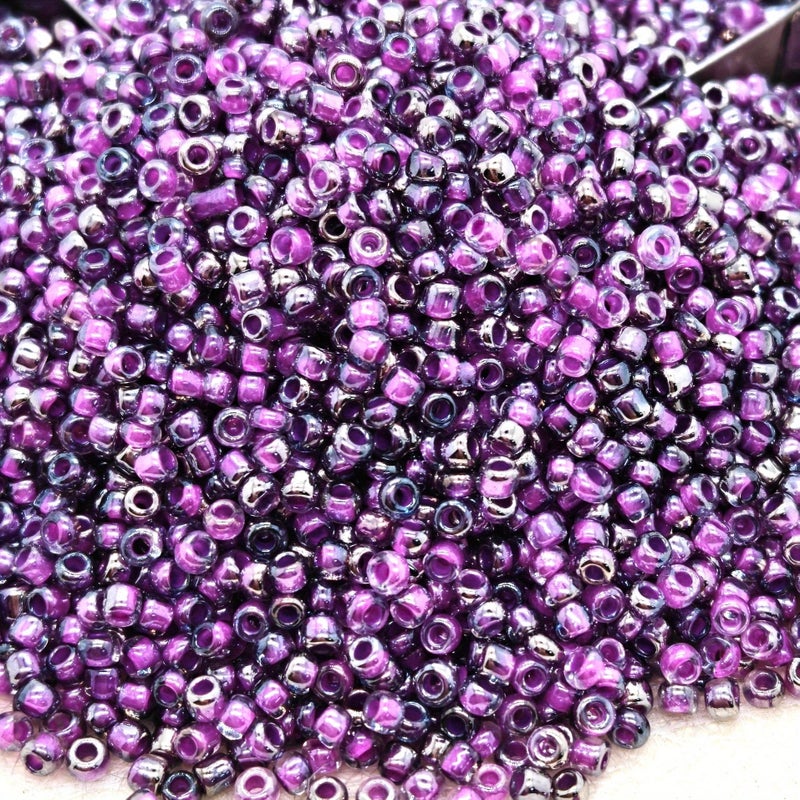 مجموعة ملحقات الخرز حوالي 500 قطعة، نصفها ذهبي ونصفها وردي غامق، خرز زجاجي مستدير متعدد الألوان، نمط بوهيمي، خرز سائب مناسب لصنع القلائد الإبداعية، سلاسل الخصر، مشاريع الحرف اليدوية، التطريز على الملابس والإضافات. - Image 2