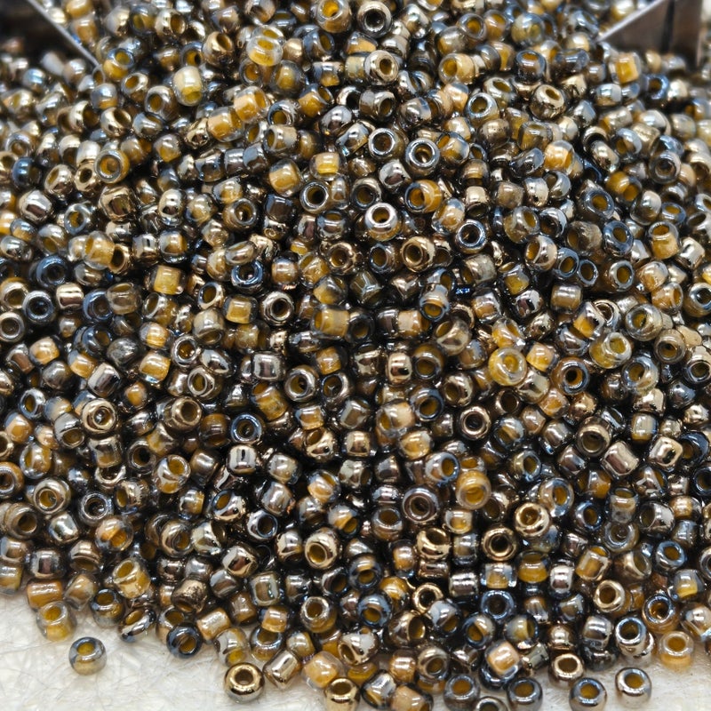 مجموعة ملحقات الخرز حوالي 500 قطعة، نصفها ذهبي ونصفها وردي غامق، خرز زجاجي مستدير متعدد الألوان، نمط بوهيمي، خرز سائب مناسب لصنع القلائد الإبداعية، سلاسل الخصر، مشاريع الحرف اليدوية، التطريز على الملابس والإضافات. - Image 3