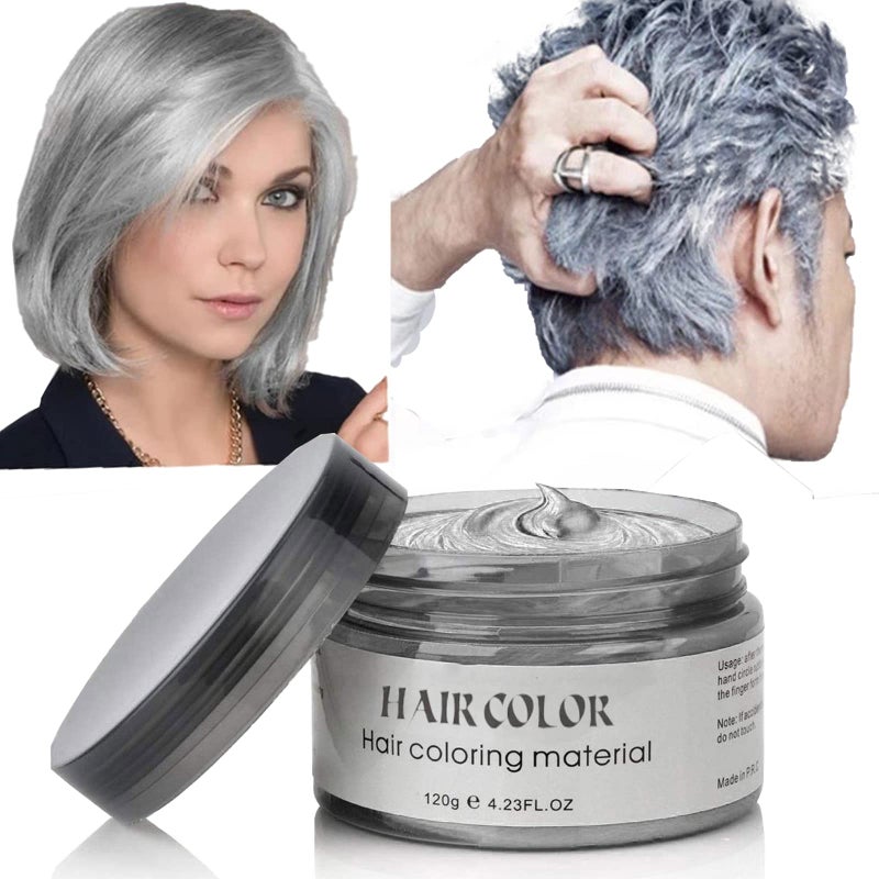 Acosexy YHMWAX Fashion Silver Gray Hair Wax Pomade - Colorful Disposable Natural Hair Styling Gel for Party, Cosplay, Masquerade - Image 2