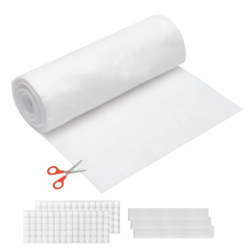 WAWINY MERV 8 Filter Material, 23 Ft² Cut to Fit Air Filters Electrostatic Media for Stops Dust and Pet Dander With Adhesive Hook Tape for Home Ceiling AC HVAC Furnace Vents - Image 1