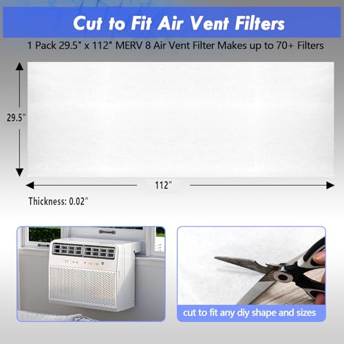 WAWINY MERV 8 Filter Material, 23 Ft² Cut to Fit Air Filters Electrostatic Media for Stops Dust and Pet Dander With Adhesive Hook Tape for Home Ceiling AC HVAC Furnace Vents - Image 3