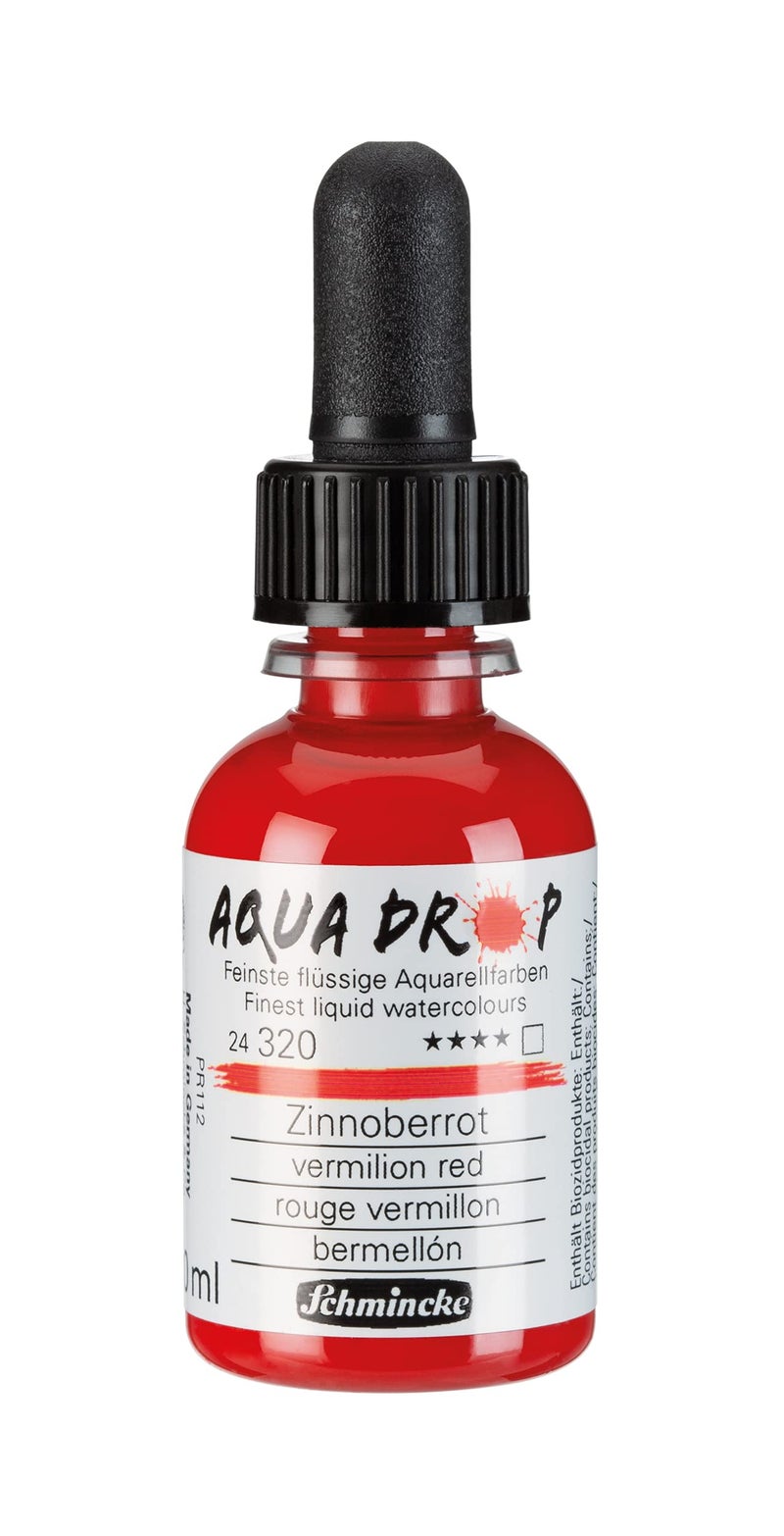 Schmincke Aqua Drop Vermilion Red 30 ml - Image 1