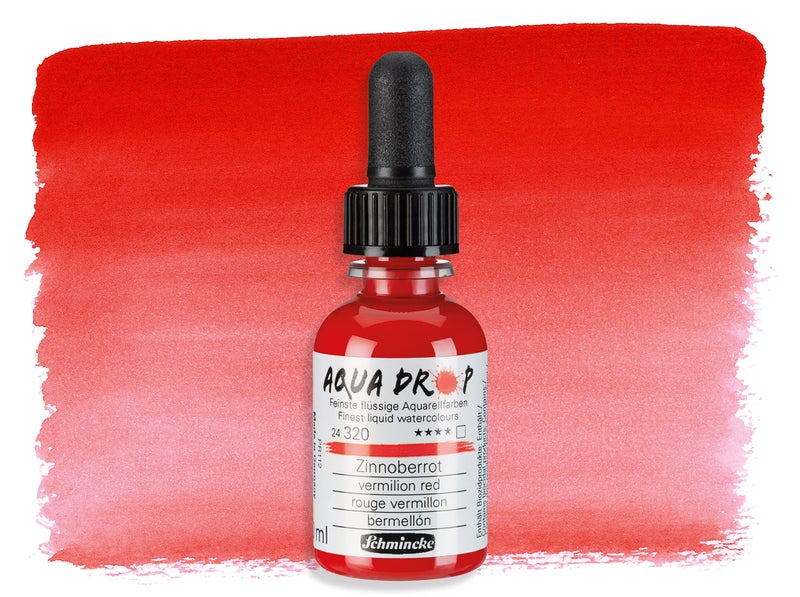 Schmincke Aqua Drop Vermilion Red 30 ml - Image 2