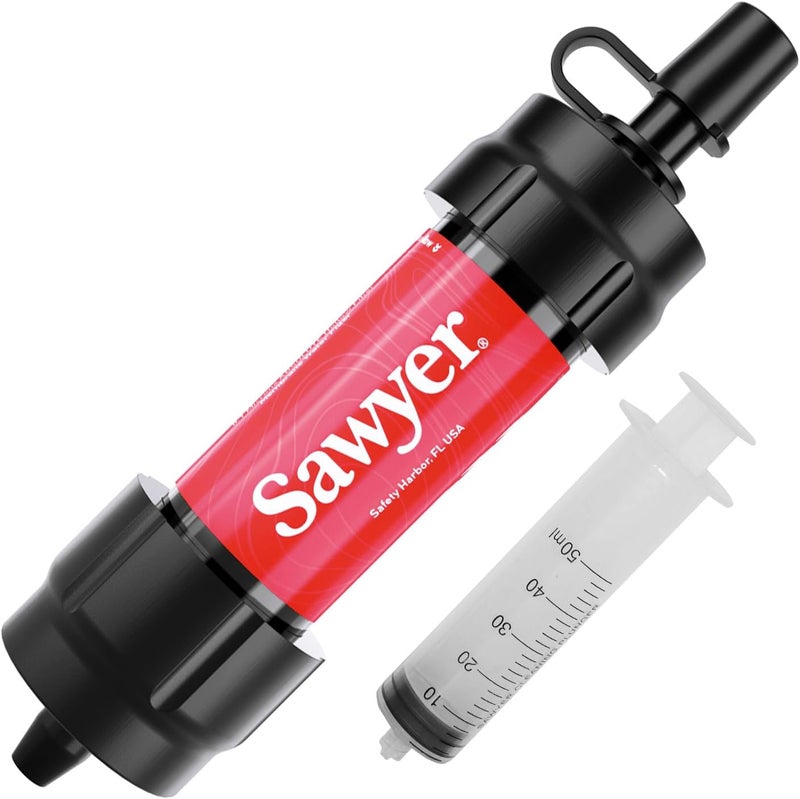 Sawyer Products SP120 Mini Water Filtration System with Cleaning Plunger - Red - Image 1